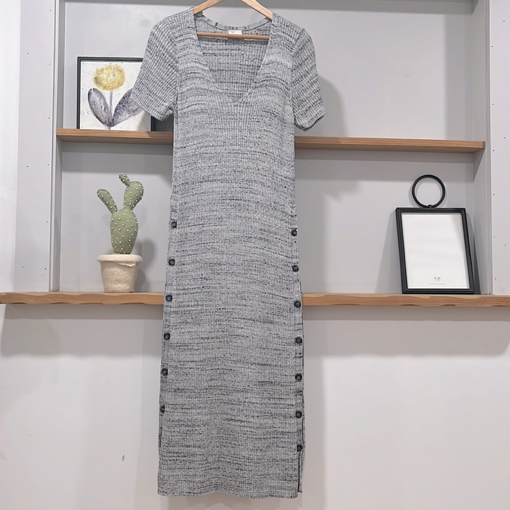 Anthropologie Gray Knit Dress